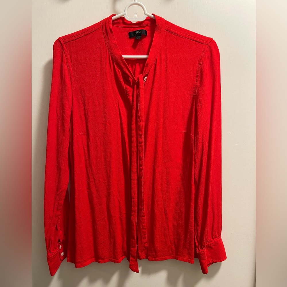 JCrew Red button up blouse